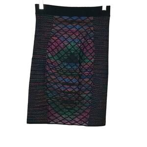 M by Missoni Multicolor Knit Knee Length Pencil Skirt